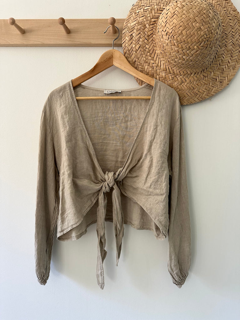 Linen Blouse with ties