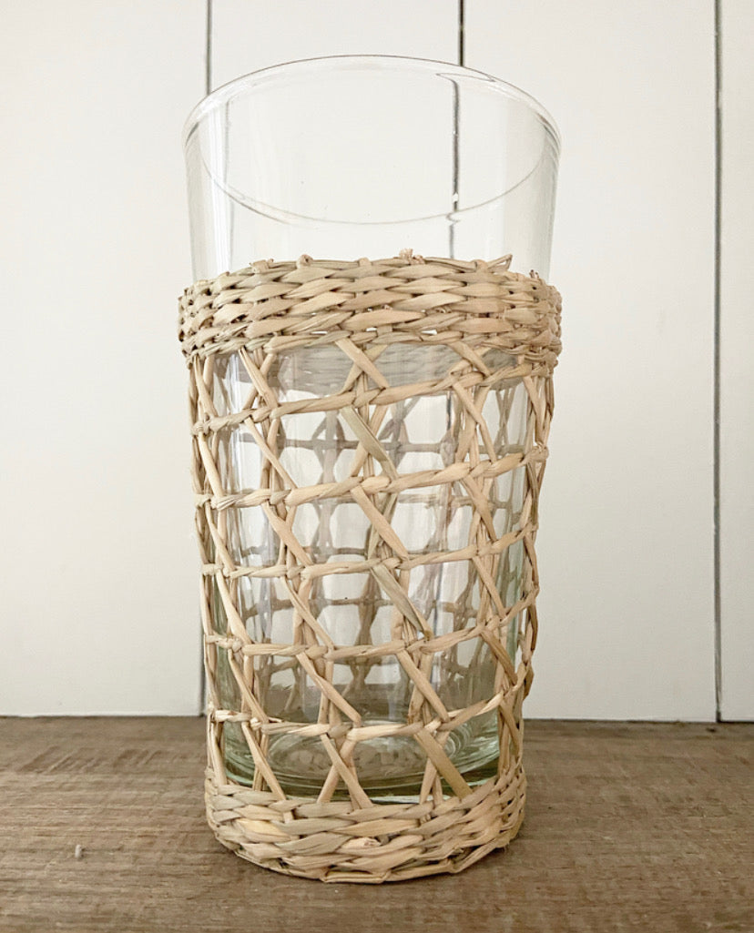 Set of 6 Seagrass caged Highballs